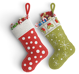 Christmas stocking with candies
