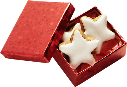 Christmas box with cookies 