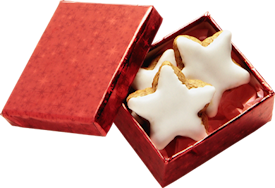 Christmas box with cookies 