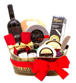 Basket Chocolate, Wine and Cheese